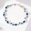 Pulsera Estilo Dopamina, Pulsera Dulce y Versátil para Mujer, Cobre Ecológico Incrustado con Circonita, Diseño de Hoja Colorida, Joyería de Lujo Ligero