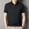 Polo de manga corta para hombre de verano, fresco, con logo de letra prensada, disponible en varios colores, fresco y transpirable, versátil para el uso diario