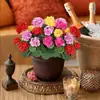 Vaso de Flores Pendurado Transfronteiriço Gerânio Pendurado Plástico Resina Espessada Rosa Verde Decoração de Casa Pendurado Criativo