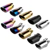 Fabricante Original Tubo de Escape Universal Modificado para Carro Garganta Final Calibre 63mm Aço Inoxidável Preto Fosco Silenciador Garganta Final