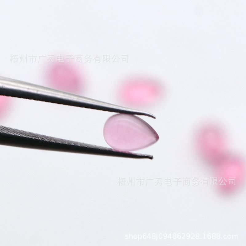 梨形素面BW138玫红玻