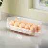 Refrigerador Doméstico Puerta Lateral Caja de Almacenamiento de Huevos Transparente Multicapa Apilable Caja de Huevos Plástico Estante de Almacenamiento de Huevos de Escritorio