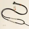 Cordão de Pescoço Ajustável com Padrão Espiral Tecido à Mão e Design Simétrico para Homens e Mulheres, Adequado para Pingentes de Jade e Ágata
