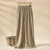 Pantalones Rojos de Pierna Ancha de Verano Nuevos para Mujer 2026 Cintura Alta Cordón Adelgazantes Fluidos Sueltos Versátiles Casuales Largos