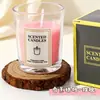 Vela perfumada de copo de vidro transparente minimalista transfronteiriça, fragrância duradoura, fragrância de copo de vidro, presente de casamento e aniversário