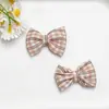 Tela de Cuadros Florales Estilo Pastoral Fresco, Lazo Hecho a Mano DIY, Accesorios para el Cabello, Ropa, Sombreros, Zapatos, Bolsas, Accesorios para Muñecas y Materiales