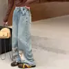 Pantalones Vaqueros de Primavera y Otoño para Niñas, Pantalones Rectos de Pierna Ancha Elegantes y a la Moda para Niñas Mayores, Pantalones Casuales de Estilo Coreano de Otoño para Niños