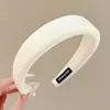 Faixa de cabeça de alta qualidade estilo coreano com aba larga, faixa de cabelo de tricô para outono e inverno, presilha para franja da testa, acessório de cabelo estilo vintage