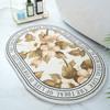 Alfombra Estilo Nórdico Estampada Vintage Imitación Cachemir Manta para Mesita de Noche de Dormitorio Juego de Felpudos para Baño Felpudo para Puerta de Entrada de Sala de Estar