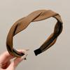 Diadema de moda de estilo extranjero de alta gama para mujer 2025 nueva pinza para el pelo de la parte superior de la cabeza presión del pelo diadema de uso diario