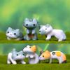 6 Gatito Gatito Japonés patio trasero hecho a mano diy pequeño fresco Joker jardinería micro-paisaje paisajismo suculento muñeca