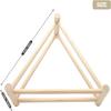 Poleiro Triangular de Madeira para Galinhas Madeira Maciça Plataforma para Animais Galinha Suporte de Entretenimento Interativo Brinquedo Estrutura de Escalada