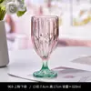 Copo de Vinho Tinto Vermelho de Vidro Grosso Retro de Aparência Sofisticada Taça para Casa Decoração de Mesa Copo de Suco Taça de Vinho Taça de Champanhe
