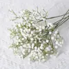 Flores Artificiales de Gypsophila, Flores Artificiales de Goma Suave al Tacto para Decoración de Bodas, Flores Artificiales de Gypsophila de Plástico de Mano al por Mayor