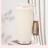 Taza Aislada de Acero Inoxidable con Popote de Lirio del Valle, Taza de Café, Taza de Agua Portátil, Regalo Sencillo
