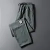 Pantalones Deportivos Casuales de Seda Helada Finos de Verano para Hombre, Juveniles, Holgados, Rectos, Cortos, Tallas Grandes, Versátiles