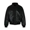 Chaqueta Retro Americana de Cuero PU Desgastado con Solapas para Hombre, Nuevo Estilo de Invierno, Acolchada y Engrosada, Chaqueta Elegante de Alta Gama