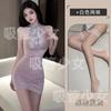 Lingerie Sexy para Meninas com Palha, Saia Justa Halterneck de Seda Brilhante que Cobre o Bumbum, Estilo Sexy Puro Desejo, Cautelosa e Sensual 1025