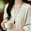 Nuevo collar colgante de oso retro estilo chino para mujer, cadena para suéter de diseño único, accesorio de moda, simple, versátil al por mayor