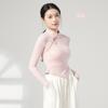 Ropa de práctica de danza moderna para adultos, ropa de baile cheongsam estilo chino para mujer, top ajustado de danza clásica de manga larga