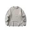 Yidao Vintage 2026 Otoño Nuevo Estilo Montaña Exterior Bloque de Color Holgada Casual Deportiva Cuello Redondo Manga Larga Secado Rápido Camiseta