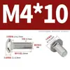 Parafusos de Carrilho em Aço Inoxidável 304, Parafusos de Cabeça Semi-Arredondada com Colarinho Quadrado, Parafusos de Máquina com Cabeça Grande para Rack de Ponte M4M5M6M8