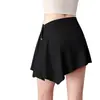 Falda Corta Deportiva Estilo Europeo y Americano Primavera/Verano con Diseño Anti-Exposición, Cintura Alta, Bolsillos, Falda Corta de Tenis Yoga, Falda Corta Ajustada Versátil para Fitness