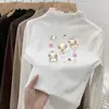 Camiseta de Manga Longa para Meninas Camada Base De Rong Roupas de Outono 2026 Estilo Outono/Inverno Roupas Quentes Infantis Roupa Íntima Top com Gola Babada