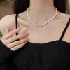 Colar de Pérolas Estilo Ins Retrô Feminino Versátil Nicho High-End Corrente para Clavícula com Contas Novos Acessórios Elegantes Atacado