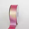 Produção de Fita de Poliéster Arco-Íris Degradê de 4cm, Fita Vermelha Colorida, Materiais para Artesanato DIY, Fita para Embalagem de Presente com Flores