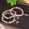 Pulseira de Contas Redondas de Jade Dourado Jade Branco Jade Cor Pulseira Atacado de Joias Bem-Estar Transmissão ao Vivo para Mulheres Jade