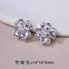 Espaçadores de Trevo de Quatro Folhas Floco de Neve de Cobre Espesso Banhado a Prata com Diamantes para Preservação de Cor para DIY Pulseira Colar Joias Feitas à Mão Atacado