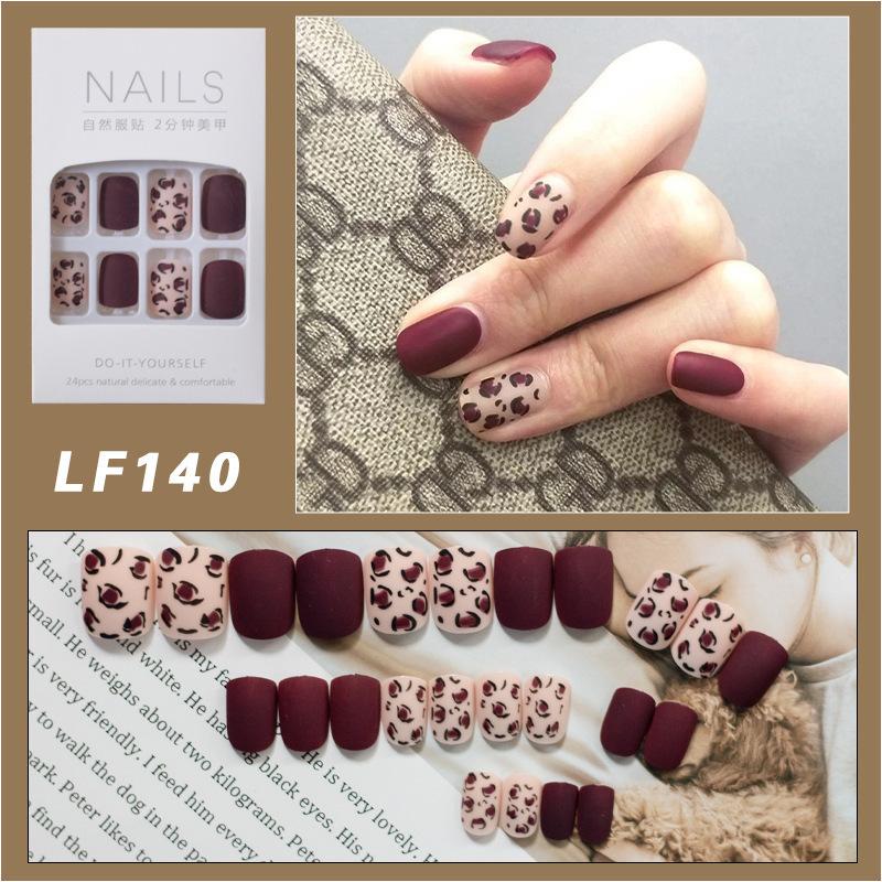LF140磨砂咖色豹纹【胶水款】