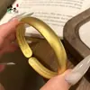 Loja de Ouro Mesmo Estilo Ouro Areia Método Antigo Aberto Alta Retenção de Cor Jateado Aberto Coração Sutra Pulseira Novo Chinês Retro Versátil Joia
