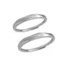 Anillo Mobius Mate de Plata Pura S999 Anillo Sencillo Elegante de Nicho para Pareja Lujo Accesible Anillo Abierto Anillo
