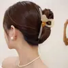 Pinza para el cabello curva de acrílico de alta gama estilo francés extragrande para mujer, pinza de garra básica versátil para recogidos, pinza de tiburón estilo ins