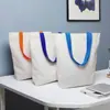 Bolsa de Lona Tote Personalizada Gran Capacidad Ecológica Bolsa de Compras de Algodón Promoción de Eventos Corporativos Bolsa de Lona Se Puede Imprimir Logo