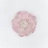 Tecido Estéreo de Organza Flor de Gaze de Neve Miçangas Feitas à Mão DIY Flor Artificial Flor de Sapato Material para Acessório de Cabelo Vestido Grampo de Cabelo