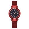 Comercio Exterior Caliente Nuevo Producto Patrón Romano Esfera de Cielo Estrellado Reloj de Mujer Reloj de Mujer Imán de Hierro Correa Milanesa Imán Perezoso