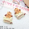 Nuevos Accesorios de Resina DIY Capillara de Café Pegamento de Crema Pasador Hecho a Mano Diadema Pegatinas de Papelería para Refrigerador