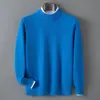 Suéter Grueso de Cuello Medio Alto para Hombre Otoño e Invierno Andy Terciopelo Tejido Pulóver Manga Larga Casual Base Ligera para Negocios Tallas Grandes