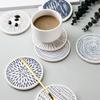Alfombrilla Aislante Personalizada Posavasos para Té Redondo Patrón Estilo Japonés Alfombrilla para Bol Alfombrilla para Tetera Posavasos Absorbente de Tierra de Diatomeas Estilo Nórdico