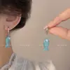 Libro Rojo Pequeño con Mambo de Menta Acrílico Pendientes Pequeños de Pez Diseño de Nicho Personalidad Exquisita Hebilla de Oreja Pequeña Fresca para Mujer