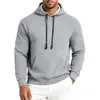 Sudadera con capucha de cuadros pequeños para hombre, color liso, holgada, casual, manga larga, con bolsillo grande, Primavera Otoño Europeo Americano