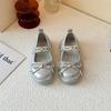 Zapatos de Cuero Estilo Coreano para Niñas Primavera y Otoño Nuevos Zapatos de Princesa con Lazo de Perla para Niños Zapatos de Moda Dulces con Suela Suave para Niñas
