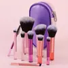 2026 Juego de 10 Brochas de Maquillaje Multicolores de Mango Corto, Juego de Brochas de Maquillaje Portátil, Envío Directo de Fábrica Transfronterizo
