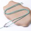 Cordón puro hecho a mano nudo plano espiral retorcido cuerda de collar con colgante telescópico estilo nacional hebilla de seguridad cuerda para colgar para hombres y mujeres