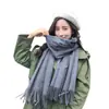 25 Cachecol de Imitação de Caxemira de Cor Pura para Outono e Inverno, Lenço Xale Versátil Super Macio para Mulheres, Fabricante Transfronteiriço, Presentes Atacado