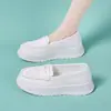 Zapatos Blancos de Enfermera para Mujer con Suelas Suaves, Nuevo Modelo Verano 2026, Transpirables, Antideslizantes, Cómodos para los Pies, Zapatos Blancos de Suela Gruesa para Personal Médico
