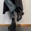 Botas Martin de tacón grueso, corte ajustado para mujer, con estilo británico, suela gruesa, diseño corto y cierre de cremallera trasero. Esta es la nueva colección 2026, una bota de otoño/invierno moderna y elegante